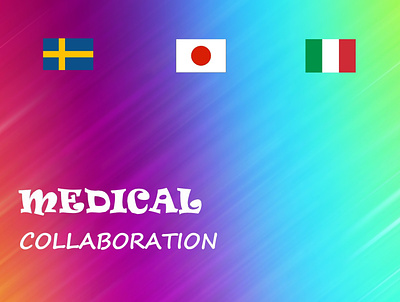 International medical collaboration 3d branding graphic design logo