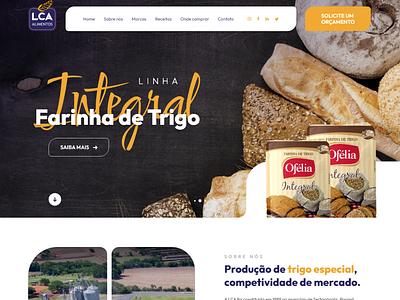 Food Industry Home Page landingpage ui ux web design