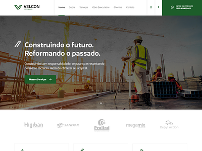 Contruction Company Home Page landingpage ui ui ux uidesign ux web design