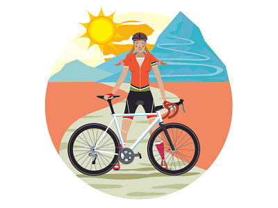 cyclist woman artwork branding cycling cyclist design draw drawing endurance illustration illustrator logo shutterstock ui vector vectorstock