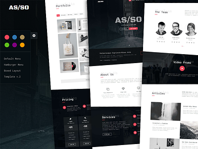 Asso - One Page HTML5 Website Template bootstrap creative css3 fullscreen html5 one page parallax responsive template themetorium website