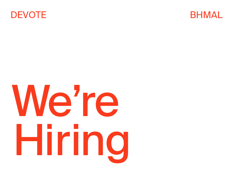 We are Hiring! alabama birmingham designer devote hiring intern internship