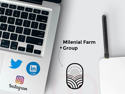 Milenial Farm Group Logo Design community design farm icon logo logo design mockup modern logo