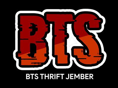 BTS Thrift Sticker Design