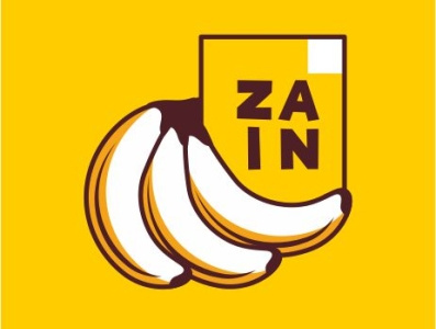 Zain Banana Logo Concept banana design logo