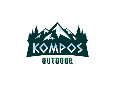 Kompos Outdoor Logo Design branding corporate design icon illustration logo logo design mockup nature nature logo outdoor ui vector