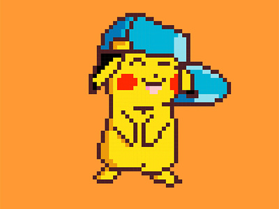 Pikachu Pixel Art Design branding character corporate design icon illustration logo logo design mascot mockup ui vector