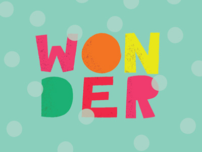 Wonder bright dots fun green mint orange pink texture wonder yellow