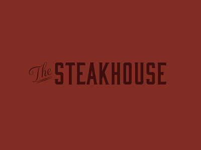Steakhouse classy logo red script steakhouse western