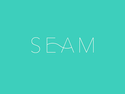 Seam blue bright curve human logo medical seam smooth software teal type