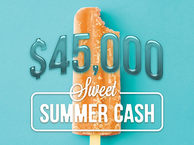 Sweet Summer blue cash cold frozen orange popsicle promo summer sweet