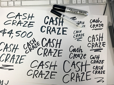 Sharpie Scrawls cash craze handwritten paper sharpie
