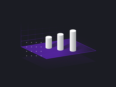 IoT data gradient graph illustration iot metrics purple