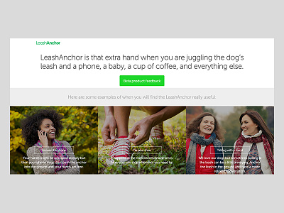 Leash Anchor landing page web design web site