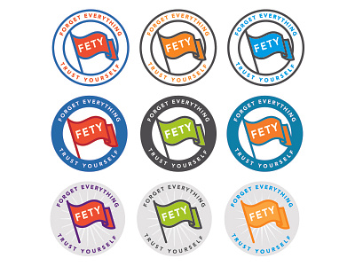 FETY Logo / Graphic acronyms badge flag symbol