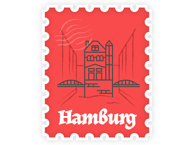 Hamburg Stamp germany hamburg illutsration stamp travel travel agency