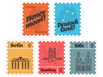 Honey Moon Stamps berlin deutschland europe germany hamburg koln stamps summer travel