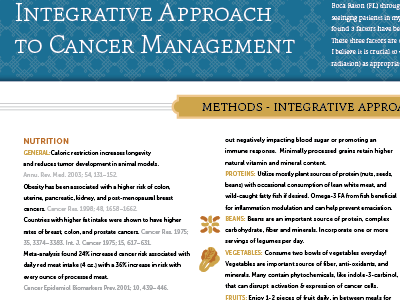 Cancer Management - Info Graphics Poster cancer doctor icons info infographics medical nutrition protocol research