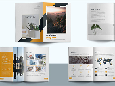 Company Proposal 12 page brochure broucher brouchure business profile business proposal company profile