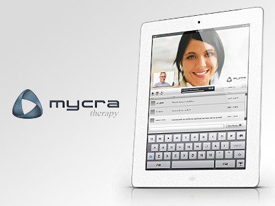 Mycra Online Video Therapy iPad App UI Design design interface ios ipad app jason arend video conferencing logo mobile mycra online video tablet text chat ui video