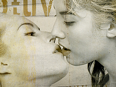 Motuv International Art Exhibition Poster Artwork art artwork design flyer grunge kissing lesbian motuv poster texture touch women