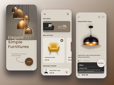 Furniture e-commerce App e commerse design furniture app design mobile app mobile design ui design uiux