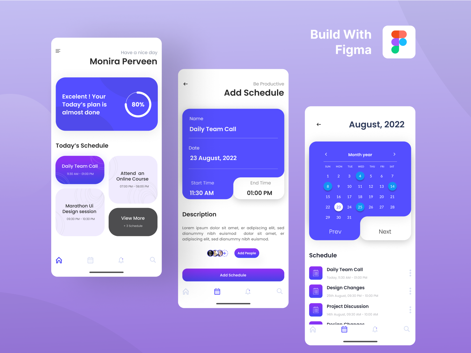 Schedule Management App By Monira Perveen On Dribbble