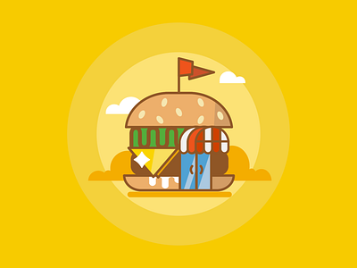 Burger adobe illustrator burger design flat vector дизайн бургера иллюстратор иллюстрация