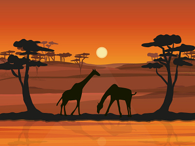 Africa africa illustration landscape