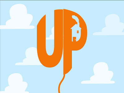 UP film illustration minimal pixar simple up