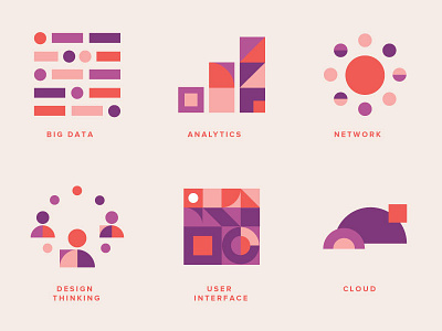 Infor Retail abstract colors icons retail shapes ux web