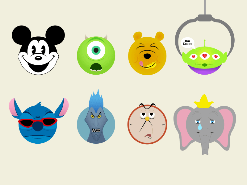 Disney Emojis character disney emoji fun happy icons illustration movie