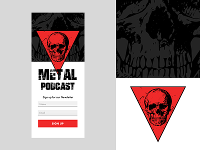 metal podcast newsletter signup dailyui skull