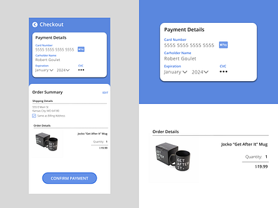 checkout payment form