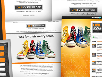 One Sole Purpose brand copywriting design naming ngo non profit website