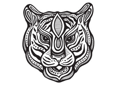 Tiger Illustration drawing illustration lsu pen tiger zentangle