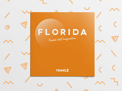 Florida Mini Brochure 80s airline beach florida handlettering holiday illustration summer travel wanderlust