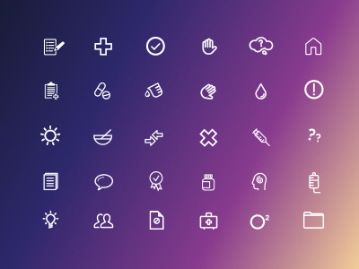 UI Icons digital gradient icons illustrator ui ux
