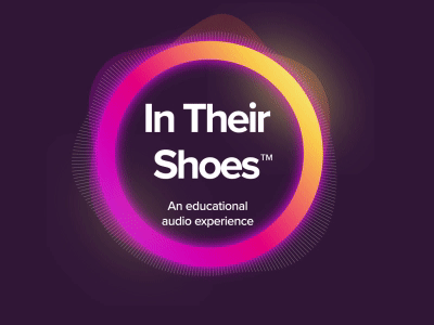 In Their Shoes animated logo aftereffects animation animation after effects animation design anxiety colour gif gradient mentalhealth space