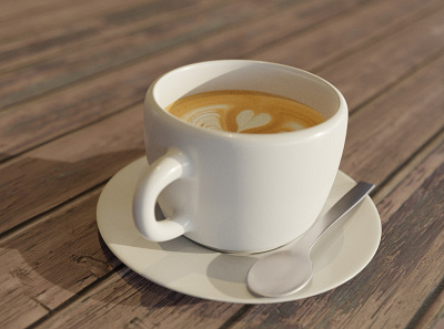 Coffee time 3d 3d modeling 3dillustration blender3d illustration