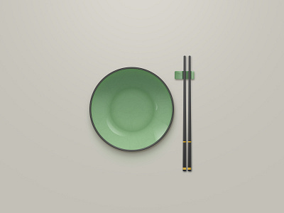 bowls and chopsticks china dribbble icon