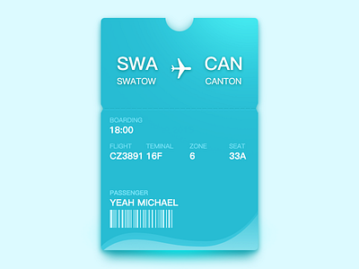 Day012-Ticket plane ticket ui