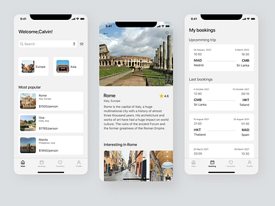 Booking tours app