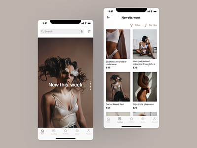 Lingerie store mobile app