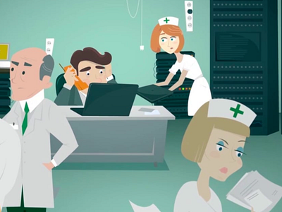 Cloud Computing Benefits for the Healthcare 2d animation healthcare it software