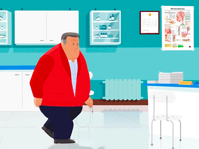 Diabetic Neuropathy Explanatory presentation Video 2d animation characters clipatize disease explainer healthcare medical poland video