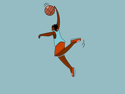 Basketman basket basketball illustration sport vector