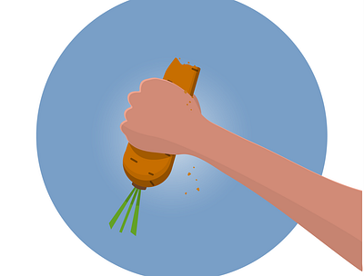 Carrot in a hand carrot design food healthy food healthy lifestyle healthy meal illustration vector