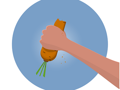 Carrot in a hand