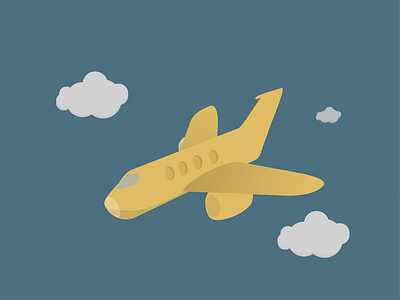 Yellow aircraft aircraft airplane design flight fly illustration jet sky travel vector yellow